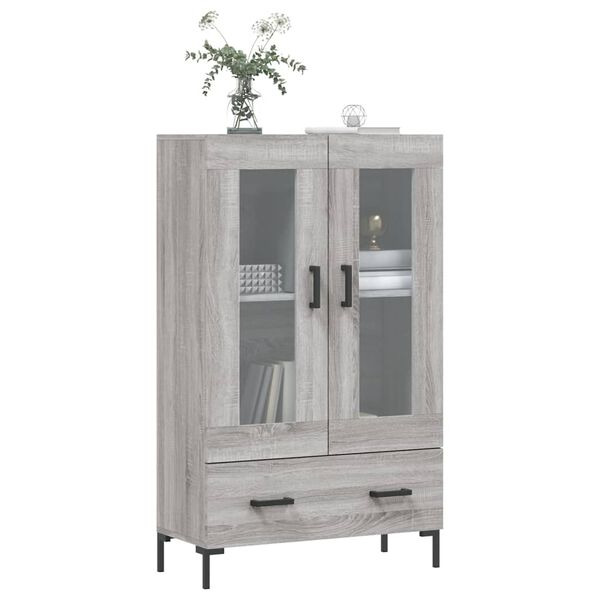 vidaXL Buffet haut sonoma gris 69,5x31x115 cm bois d'ing&eacute;nierie