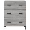vidaXL Buffet haut Sonoma gris 69,5x34x180 cm Bois d'ing&eacute;nierie
