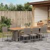 vidaXL Ensemble de salle &agrave; manger pour jardin 9 pcs Gris polyrotin