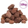 vidaXL Roches volcaniques 10 kg rouge 3-5 cm