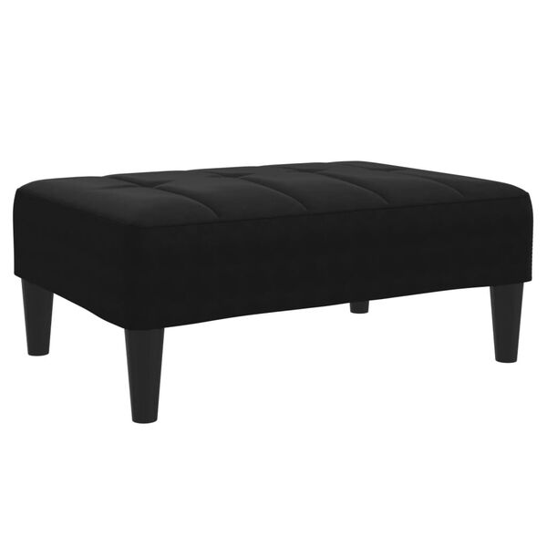 vidaXL Repose-pied noir 77x55x31 cm velours