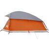 vidaXL Tente de camping &agrave; d&ocirc;me 1 personne gris et orange imperm&eacute;able