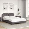 vidaXL Cadre de lit avec LED sans matelas Zadar gris 120x200 cm