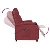 vidaXL Fauteuil Rouge bordeaux Similicuir