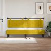 vidaXL T&ecirc;te de lit suspendue Jaune 210 x 55 x 5 cm Velours
