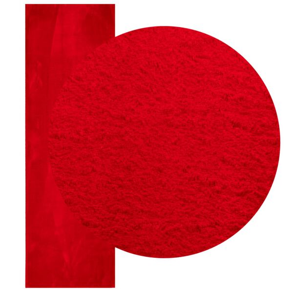 vidaXL Tapis HUARTE &agrave; poils courts doux et lavable rouge 80x250 cm