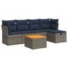 vidaXL Salon de jardin 6 pcs avec coussins gris r&eacute;sine tress&eacute;e