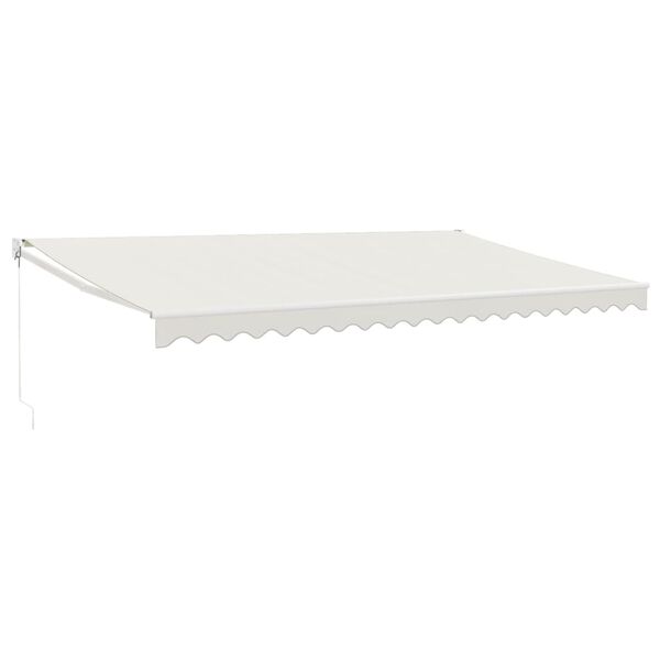 vidaXL Auvent r&eacute;tractable cr&egrave;me 5x3 m tissu et aluminium