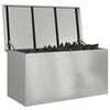 vidaXL Bo&icirc;te de Rangement Ext&eacute;rieure Argent 100 x 50,5 x 50 cm Acier