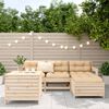 vidaXL Salon de jardin 5 pcs bois de pin massif
