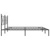 vidaXL Cadre de lit m&eacute;tal sans matelas avec t&ecirc;te de lit noir 183x213cm