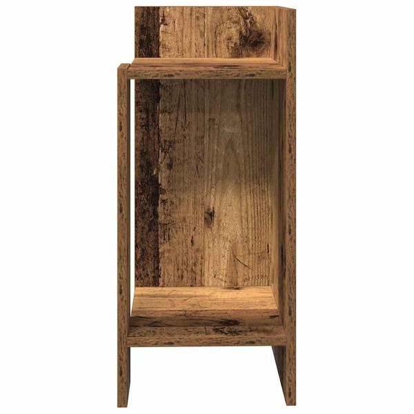 vidaXL Table d'appoint avec étagère vieux bois 25,5x27x60 cm
