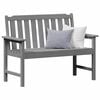 vidaXL Banc de jardin Gris clair 120 x 59 x 88 cm HDPE