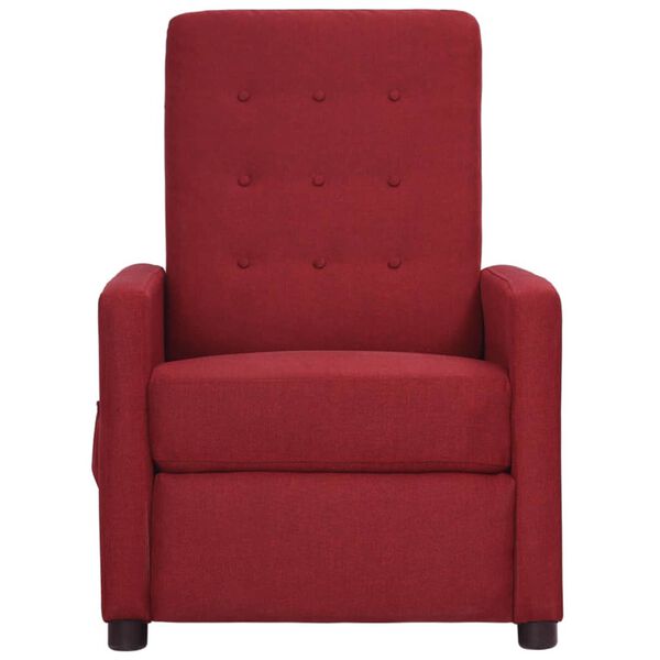 vidaXL Fauteuil inclinable Rouge bordeaux Tissu