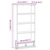vidaXL Meuble CD Blanc 52 x 17.5 x 103 cm Pin massif