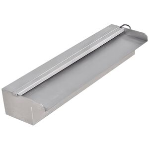 Lame d'eau rectangulaire &agrave; LED 45 cm en acier inoxydable pour piscine