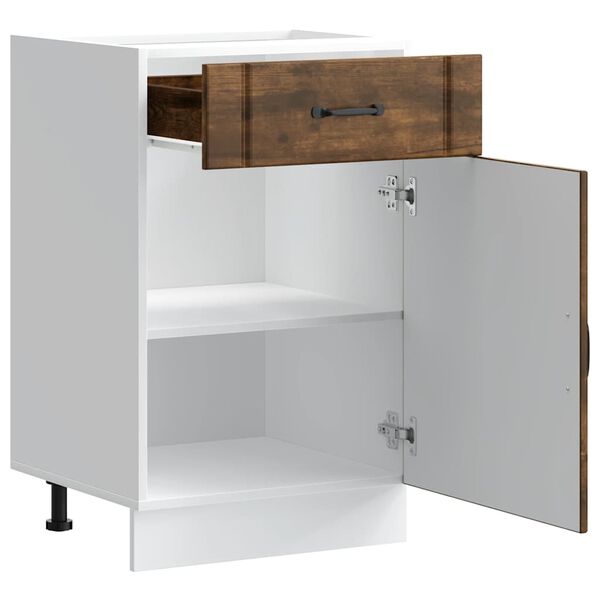 vidaXL Armoire de cuisine Lucca ch&ecirc;ne fum&eacute; bois ing&eacute;nierie