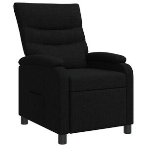vidaXL Fauteuil inclinable Noir Tissu