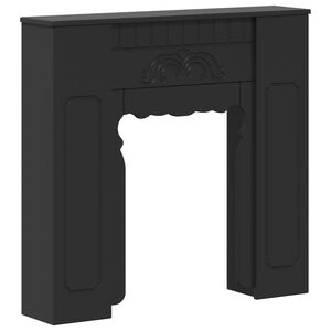 vidaXL Cadre de chemin&eacute;e Noir 93 x 20 x 89 cm Bois d'ing&eacute;nierie