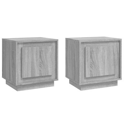 vidaXL Tables de chevet 2 pcs sonoma gris 44x35x45cm bois d'ingénierie