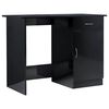 vidaXL Bureau Noir brillant 100 x 50 x 76 cm Agglom&eacute;r&eacute;