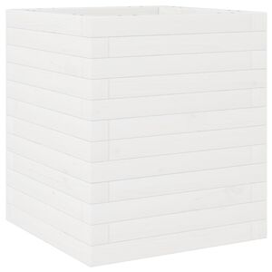 vidaXL Jardini&egrave;re blanc 40x40x46 cm bois de pin massif