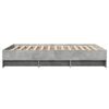 vidaXL Cadre de lit sans matelas gris b&eacute;ton 120x190 cm bois ing&eacute;nierie