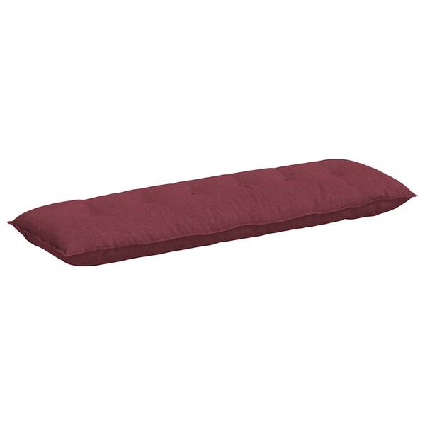 vidaXL Coussin de Dos Bordeaux 160 x 19 x 50 cm tissu