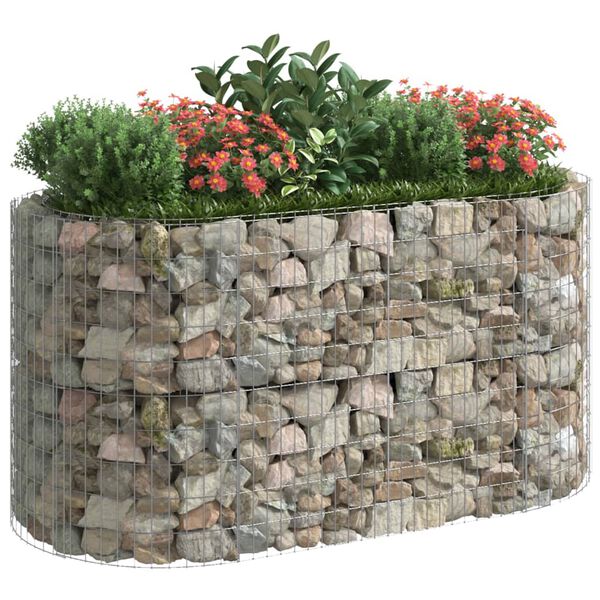 vidaXL Lit surélevé à gabion Fer galvanisé 200x100x100 cm