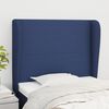 vidaXL Tête de lit avec oreilles Bleu 103x23x118/128 cm Tissu