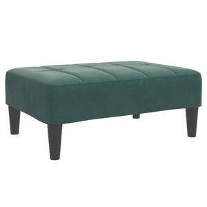 vidaXL Repose-pied vert fonc&eacute; 77x55x31 cm velours
