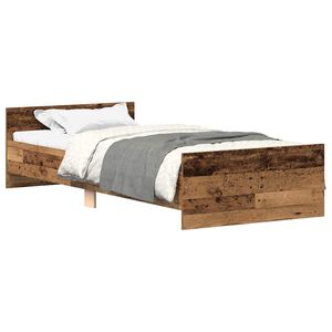 vidaXL Cadre de lit sans matelas vieux bois 90x200 cm bois ing&eacute;nierie