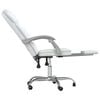 vidaXL Fauteuil inclinable de bureau Blanc Similicuir