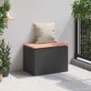 vidaXL Banc de jardin Noir 60 x 40 x 43 cm