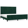 vidaXL Cadre de lit sans matelas vert fonc&eacute; 160x200 cm velours