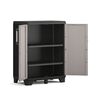 Keter Armoire de rangement basse Pro Noir et gris