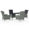 vidaXL Ensemble &agrave; manger de jardin 5 pcs Gris clair