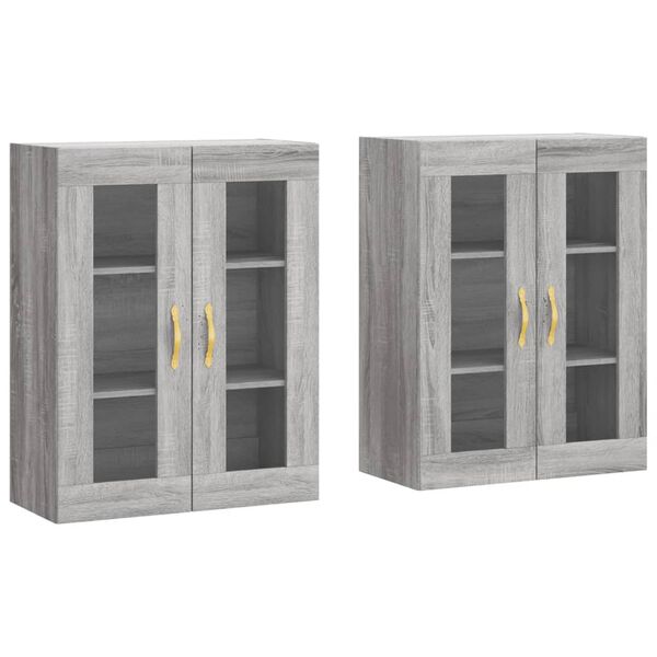 vidaXL Armoires murales 2 pcs sonoma gris bois d'ingénierie