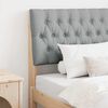 vidaXL T&ecirc;te de lit capitonn&eacute;e Gris clair 90 cm Pin massif