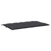 vidaXL Coussin de banc de jardin noir 180x(50+50)x7 cm tissu oxford