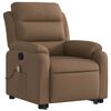 vidaXL Fauteuil de massage inclinable Marron Tissu