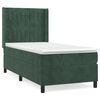 vidaXL Sommier &agrave; lattes de lit et matelas Vert fonc&eacute; 80x200 cm Velours