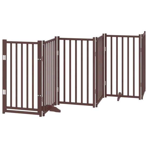 vidaXL Barri&egrave;re pour chien porte pliable 12 panneaux bois de peuplier