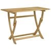 vidaXL Table pliable de jardin 110x55x75 cm bois d'acacia solide