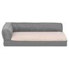 vidaXL Matelas de lit ergonomique de chien 60x42 cm Polaire Gris