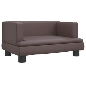 vidaXL Canap&eacute; pour enfants marron 60x40x30 cm similicuir