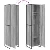 vidaXL Garde-robe 2 pcs Gris Sonoma 50 x 50 x 200 cm Bois d'ing&eacute;nierie