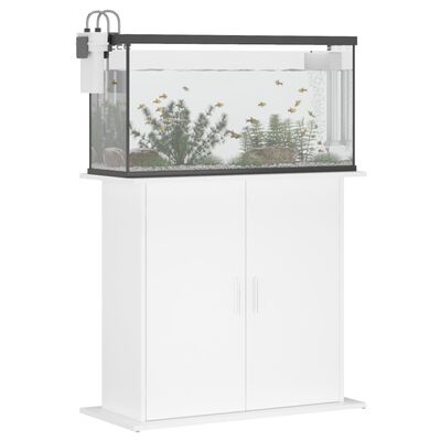 vidaXL Support pour aquarium blanc 81x36x73 cm bois d'ingénierie