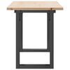 vidaXL Table basse cadre en O 110x40x45 cm bois de pin massif et acier