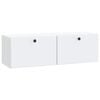vidaXL Meuble TV mural 98 x 31 x 30 cm Blanc Bois d'ing&eacute;nierie